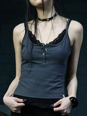 【NOT KNOWING】Lace Layered Cami Set