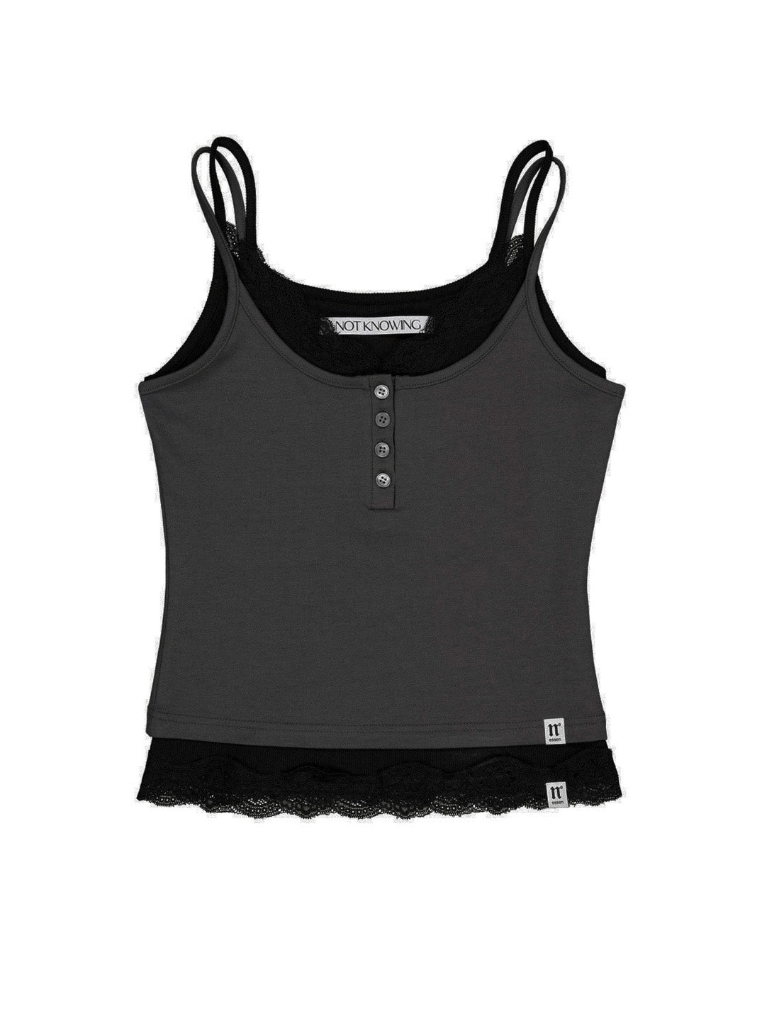 【NOT KNOWING】Lace Layered Cami Set
