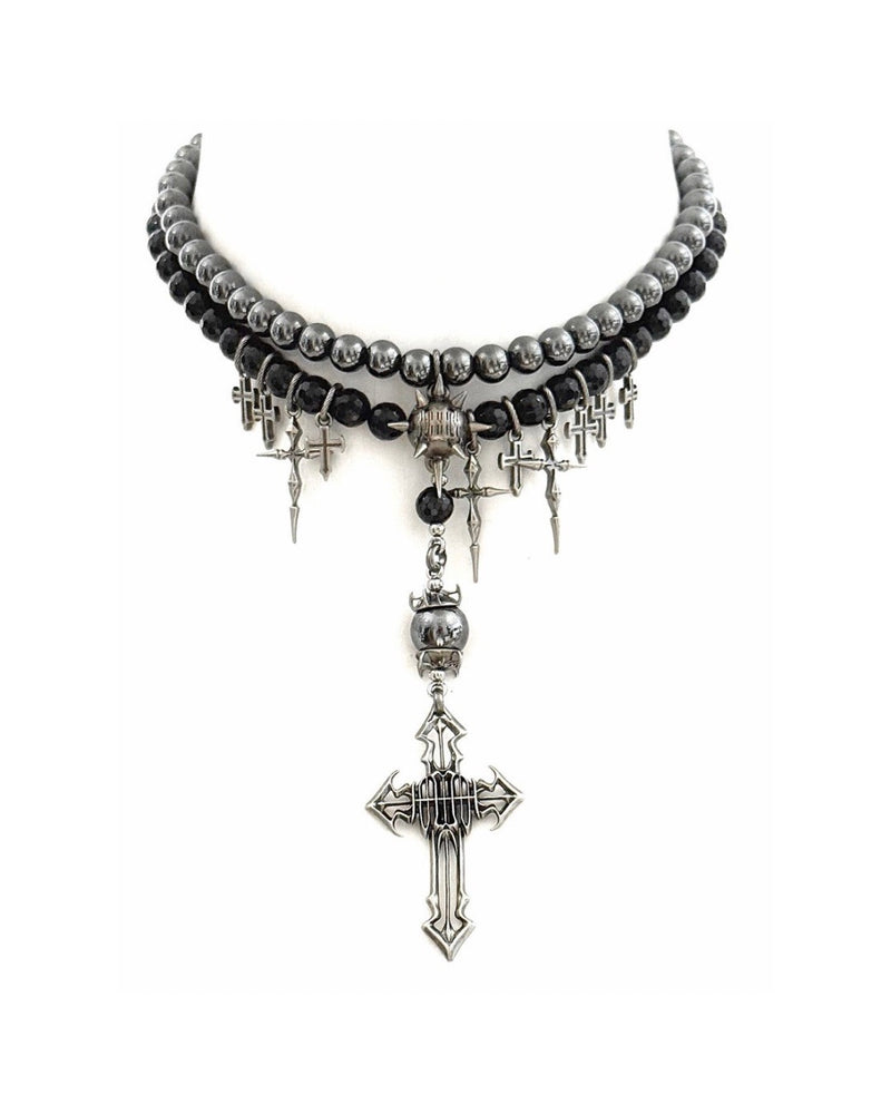 【IIIMIII】Dark Seraph Cross Necklace