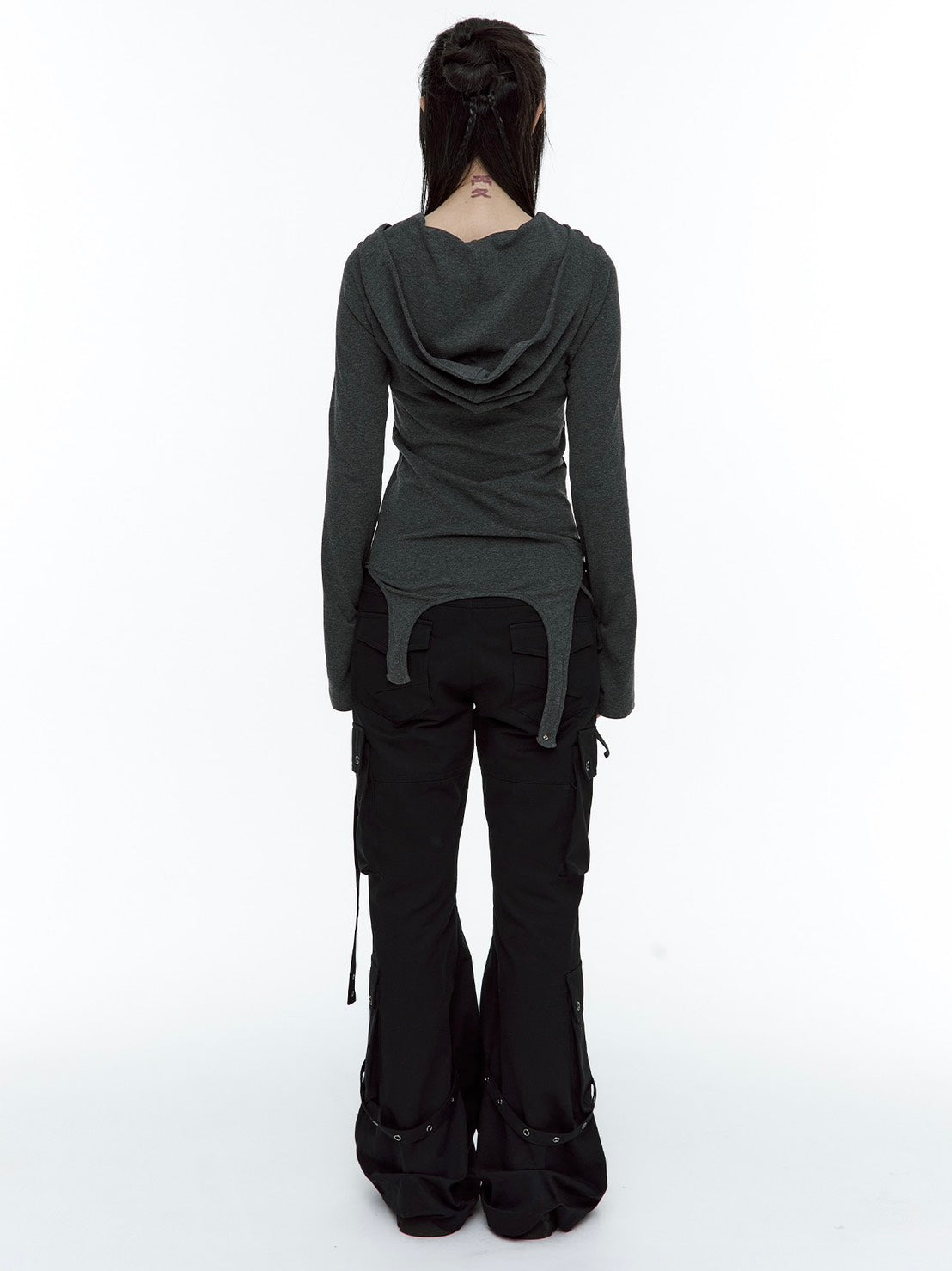 【ROUGH NECK】
Garter Hooded Henley Top