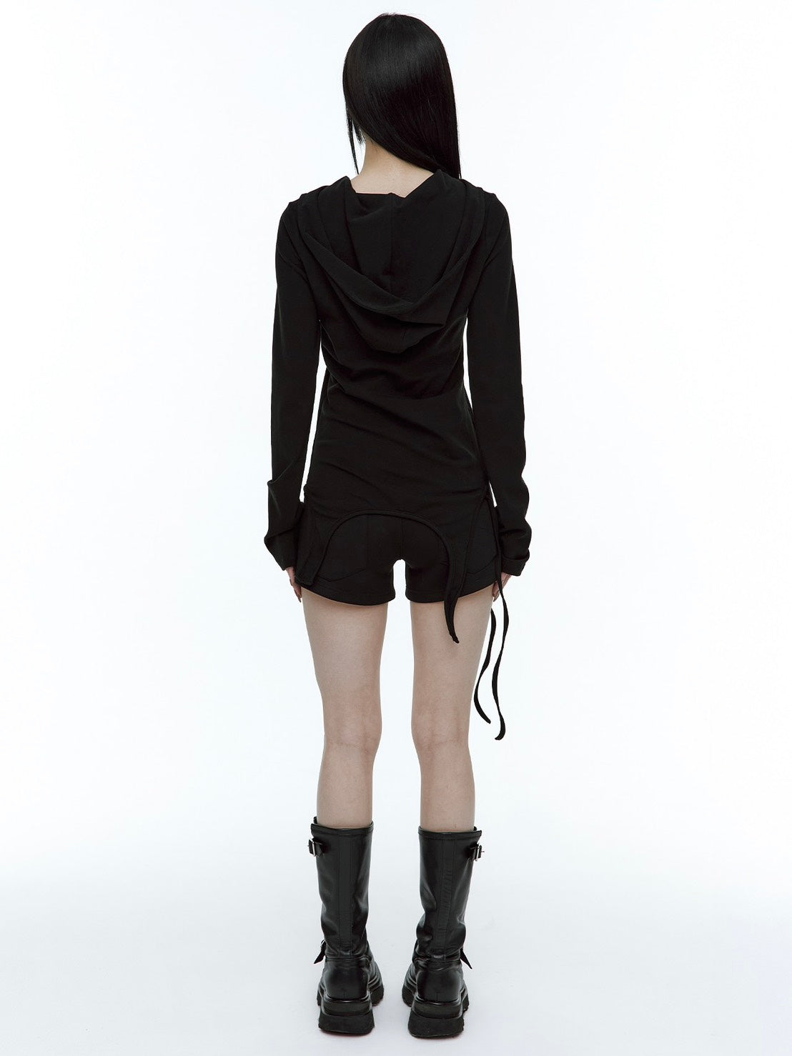 【ROUGH NECK】
Garter Hooded Henley Top