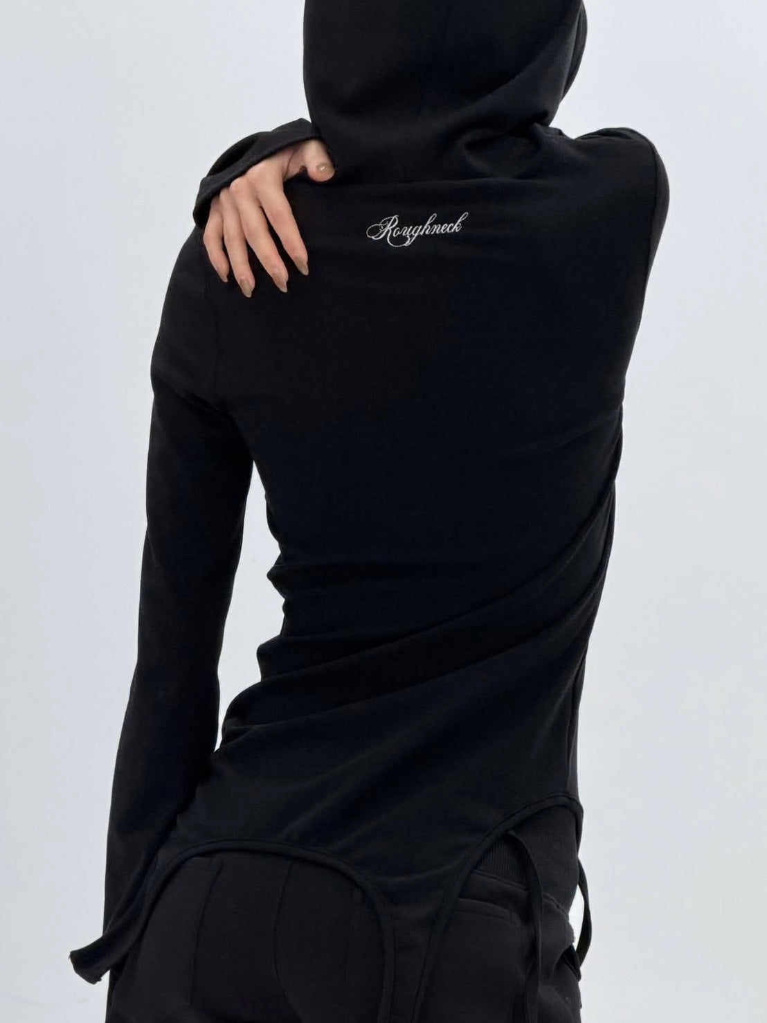 【ROUGH NECK】
Garter Hooded Henley Top