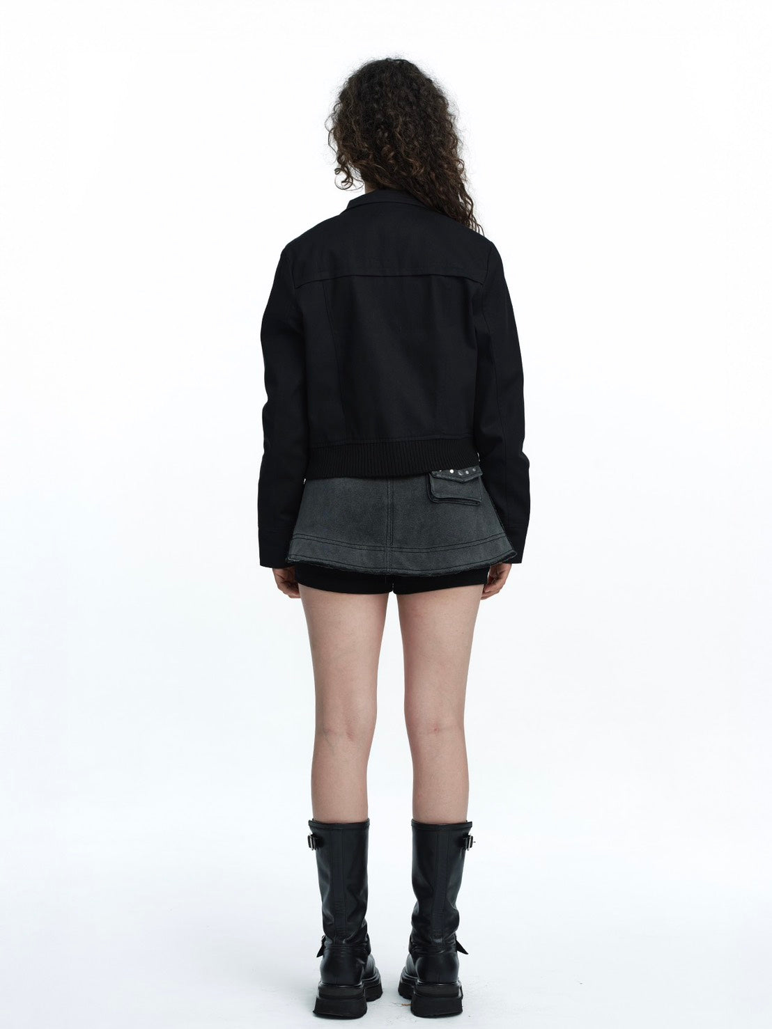 【ROUGH NECK】Raw Stitch Pants Skirt