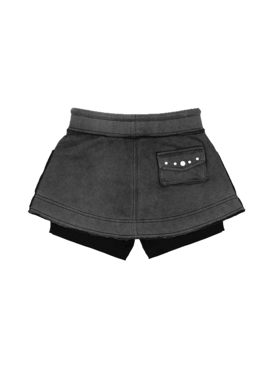 【ROUGH NECK】Raw Stitch Pants Skirt