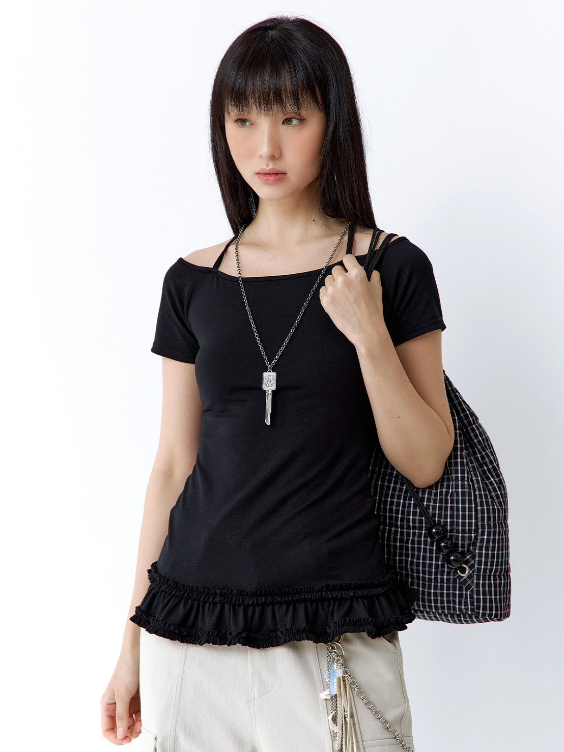 【ROUGH NECK】
Check String Backpack