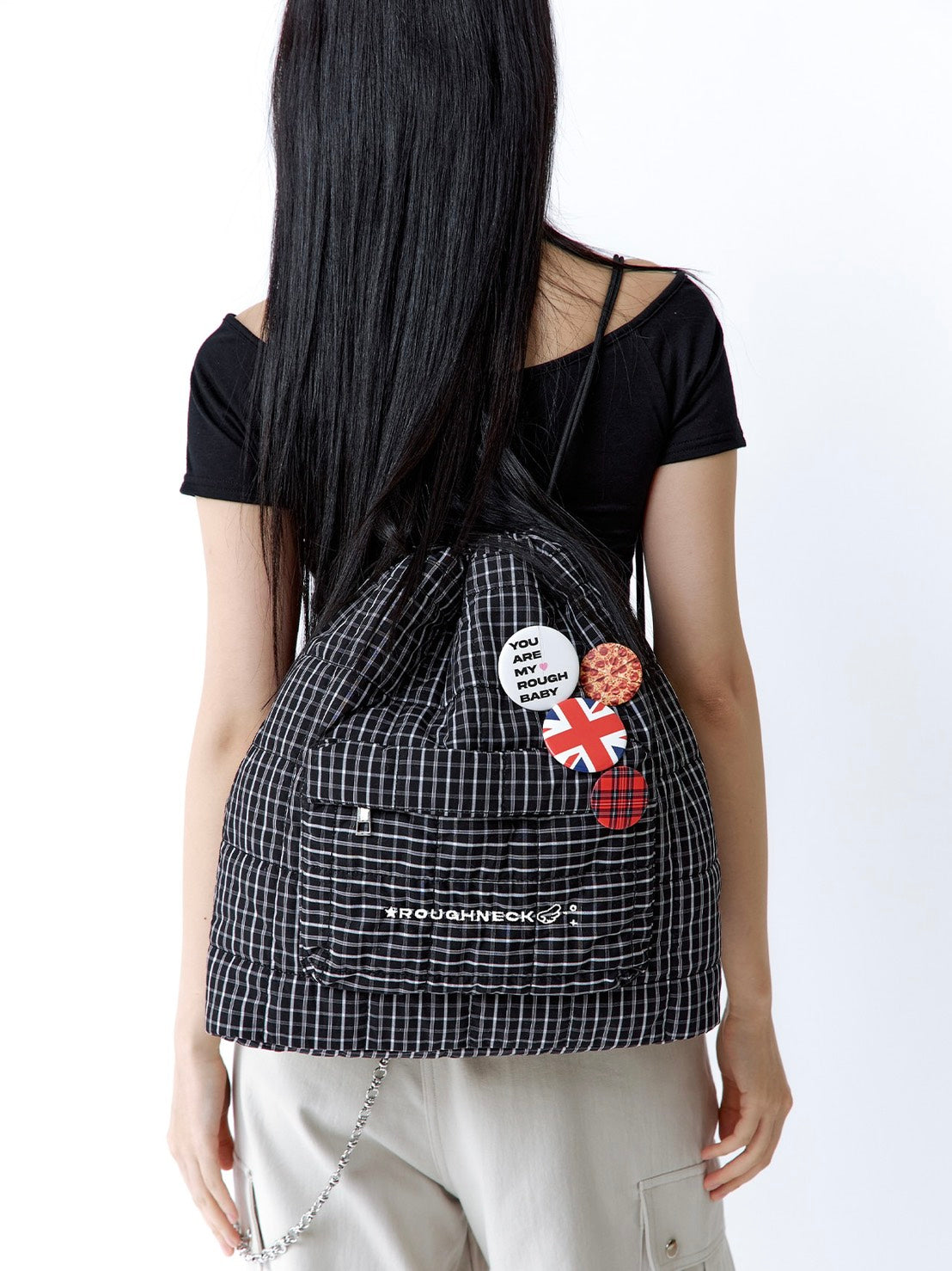 【ROUGH NECK】
Check String Backpack