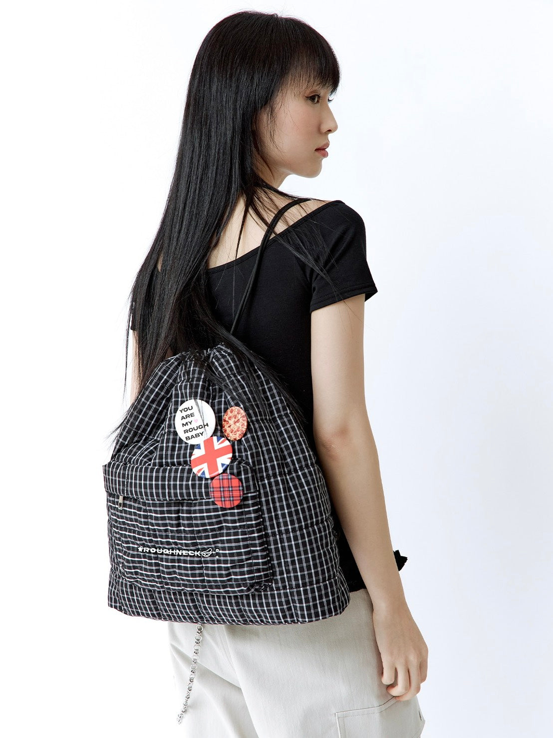 【ROUGH NECK】
Check String Backpack