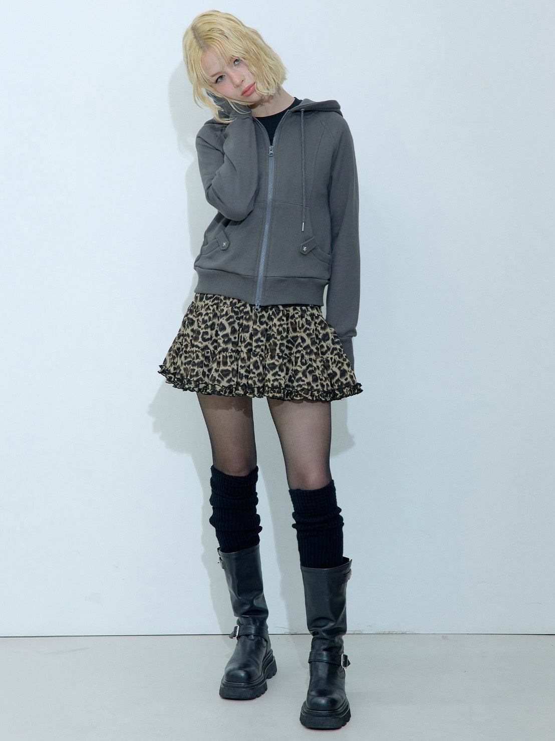 【ROUGH NECK】
LEOPARD TUTU SKIRT