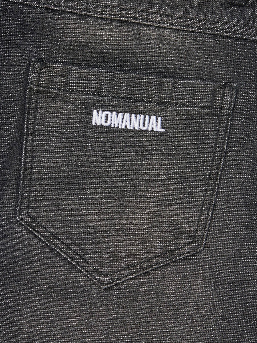 【NOMANUAL】D.T WASHED DENIM BERMUDA PANTS