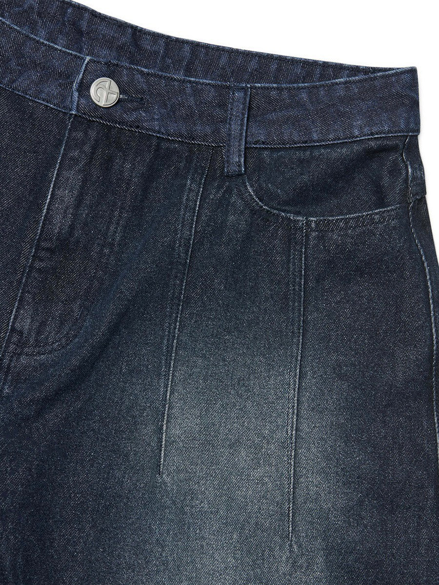 【NOMANUAL】D.T WASHED DENIM BERMUDA PANTS
