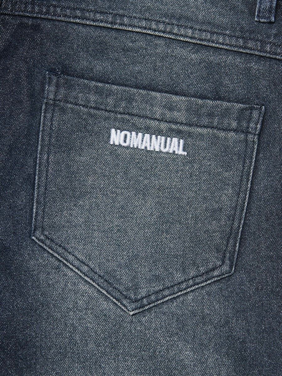 【NOMANUAL】D.T WASHED DENIM BERMUDA PANTS