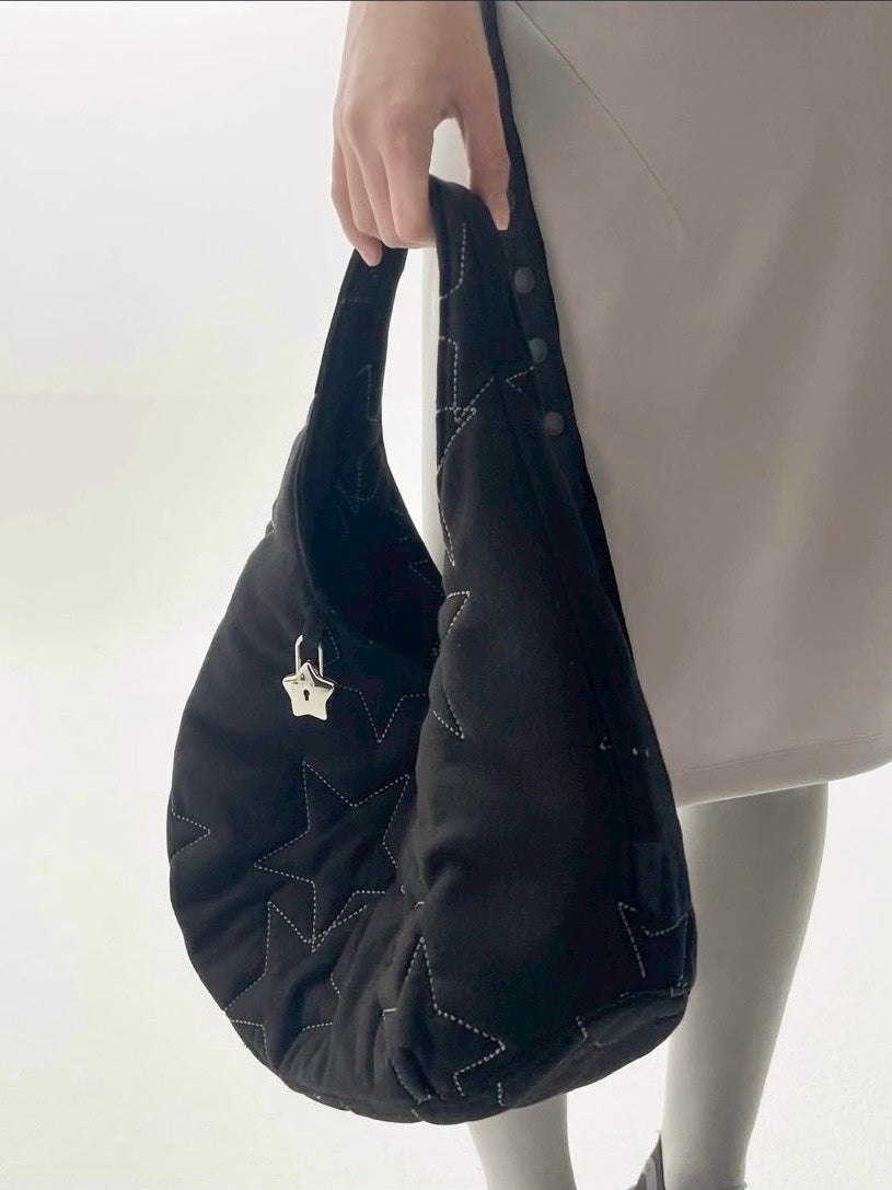 【OJOS】Starquilt padded Hobo Bag