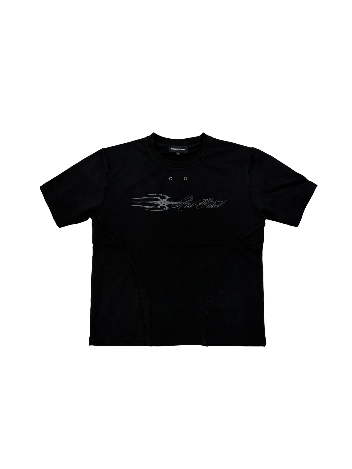 6/5 19:00先行発売【Rosen Kreuz】DISTRESSED EYELET PANEL T-SHIRT 