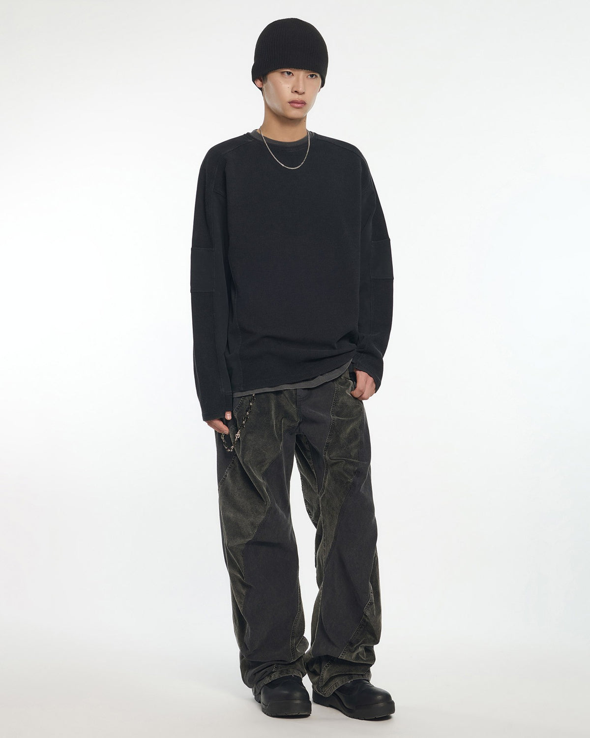 【NOMANUAL】TRACE WAFFLE LONG SLEEVE TEE
