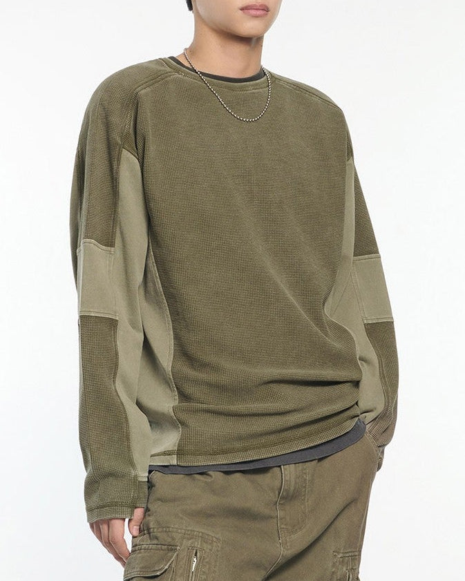 【NOMANUAL】TRACE WAFFLE LONG SLEEVE TEE