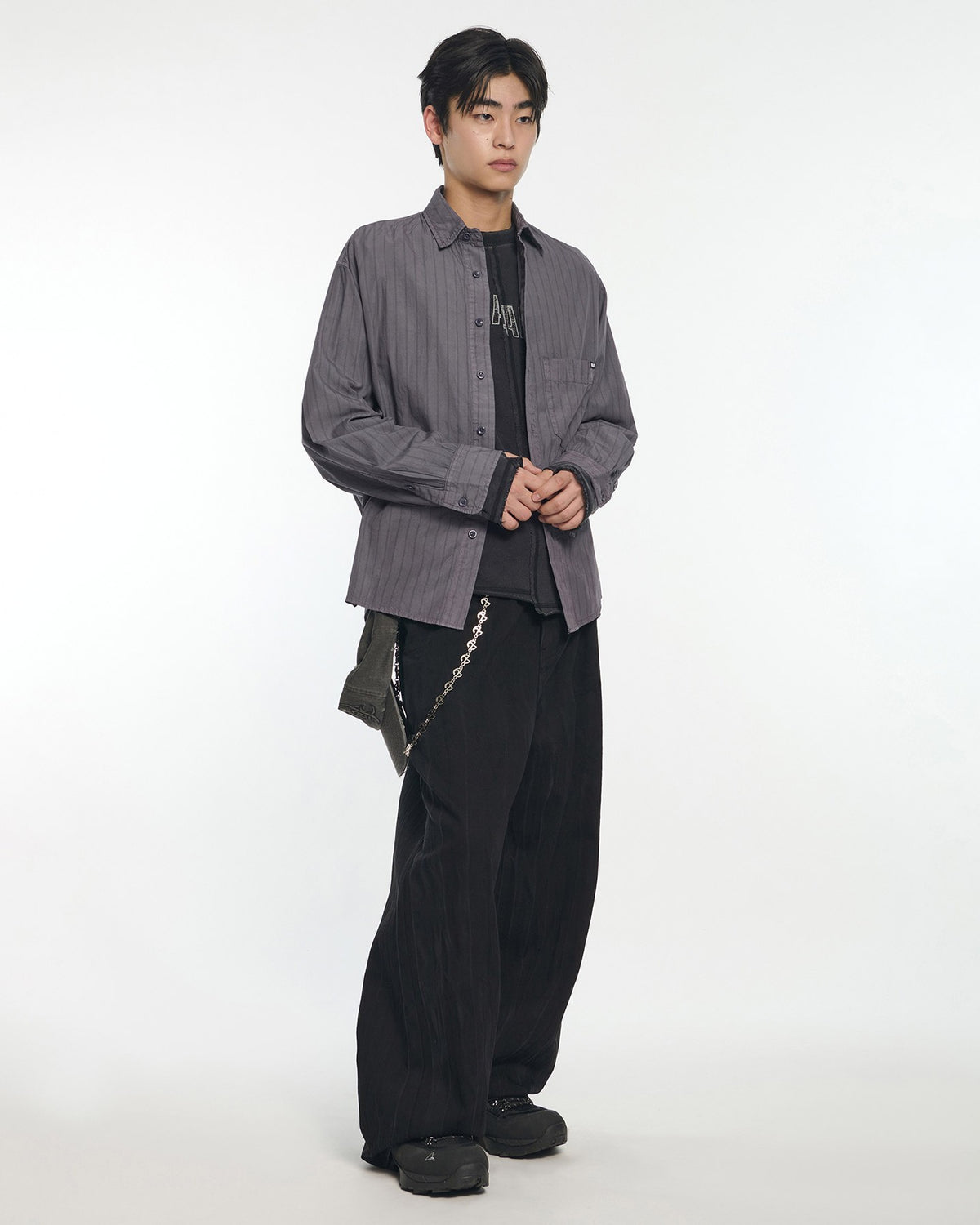 【NOMANUAL】WASHED CRACK DENIM PANTS
