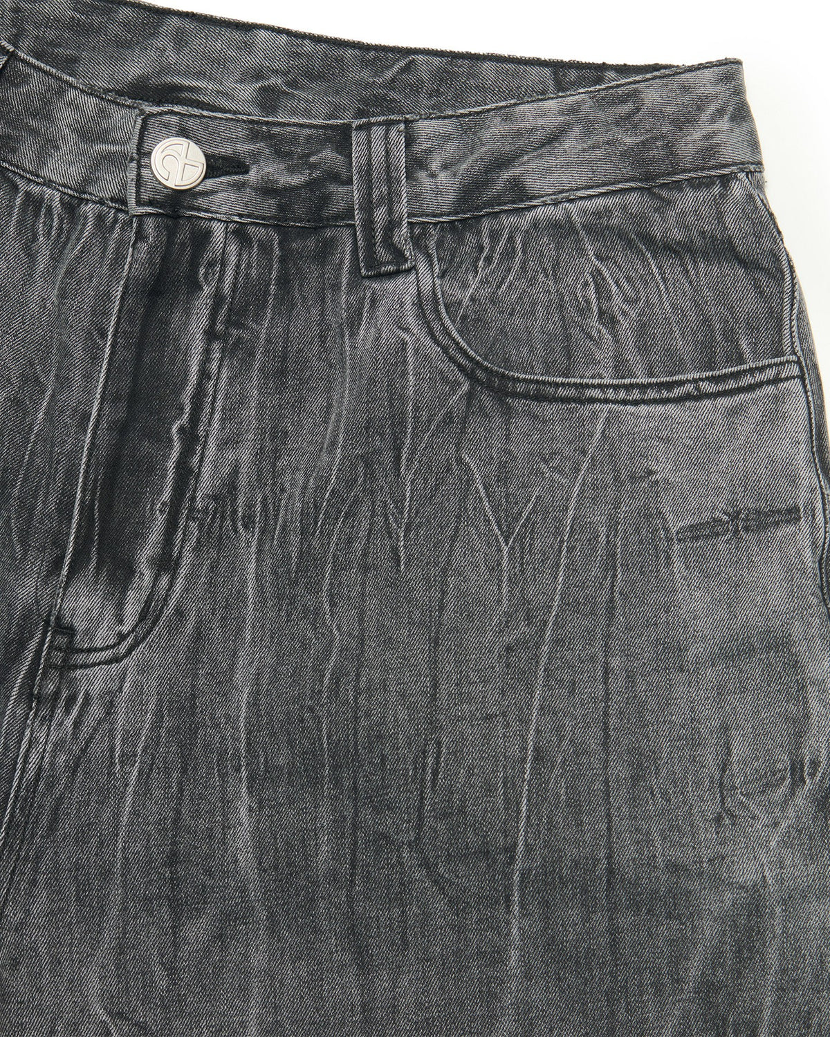 【NOMANUAL】WASHED CRACK DENIM PANTS