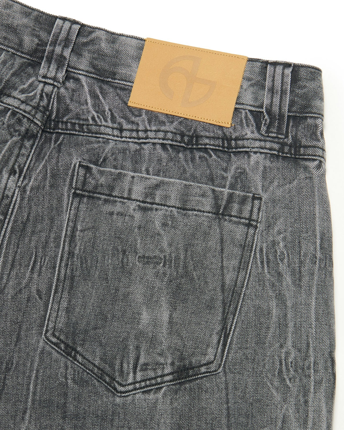 【NOMANUAL】WASHED CRACK DENIM PANTS