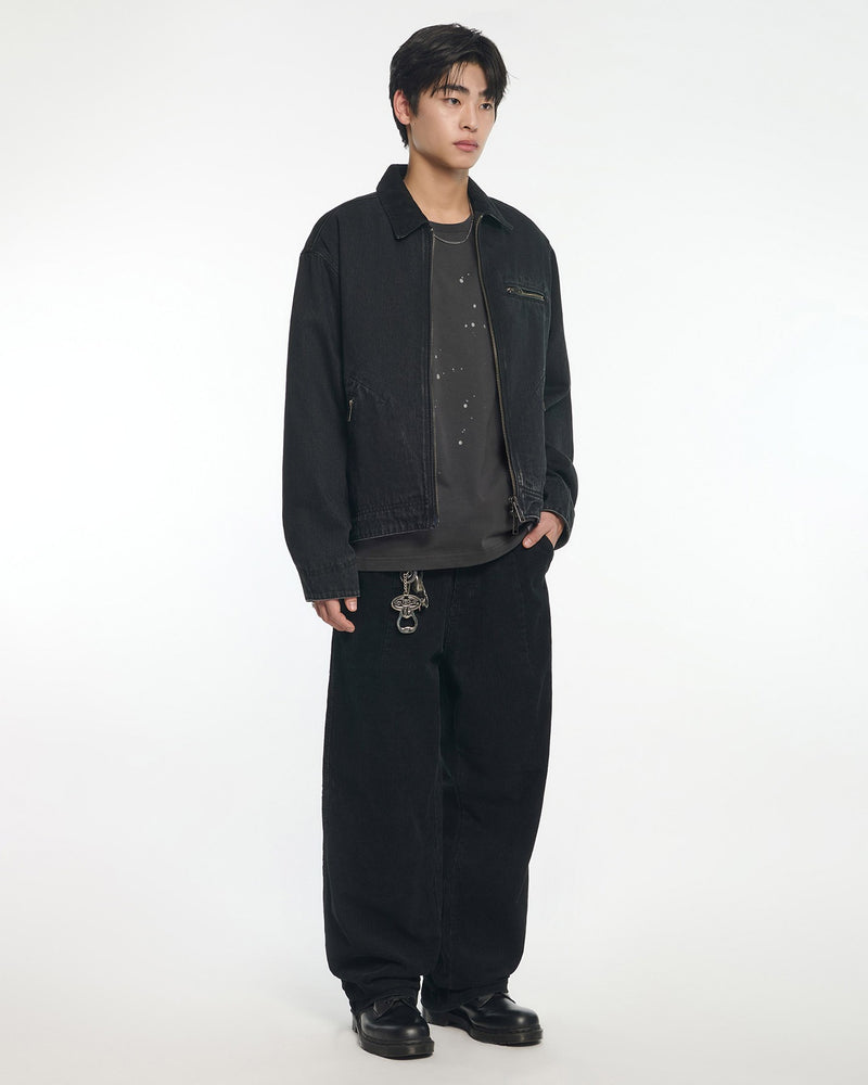 【NOMANUAL】WASHED DENIM WORK JACKET